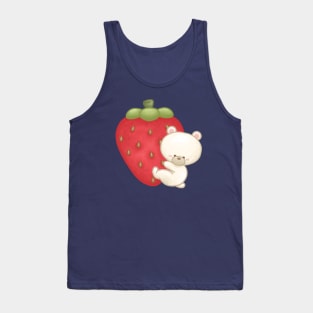 Polar Bear Hug Big Strawberry Tank Top